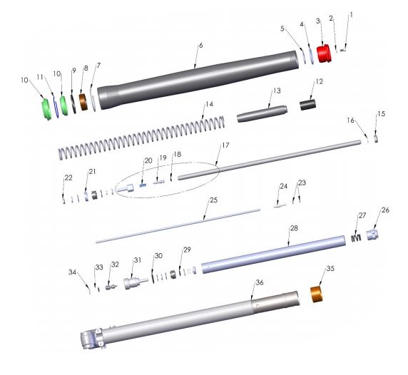 FORKS LEG ASSEMBLY BRAKE SIDE