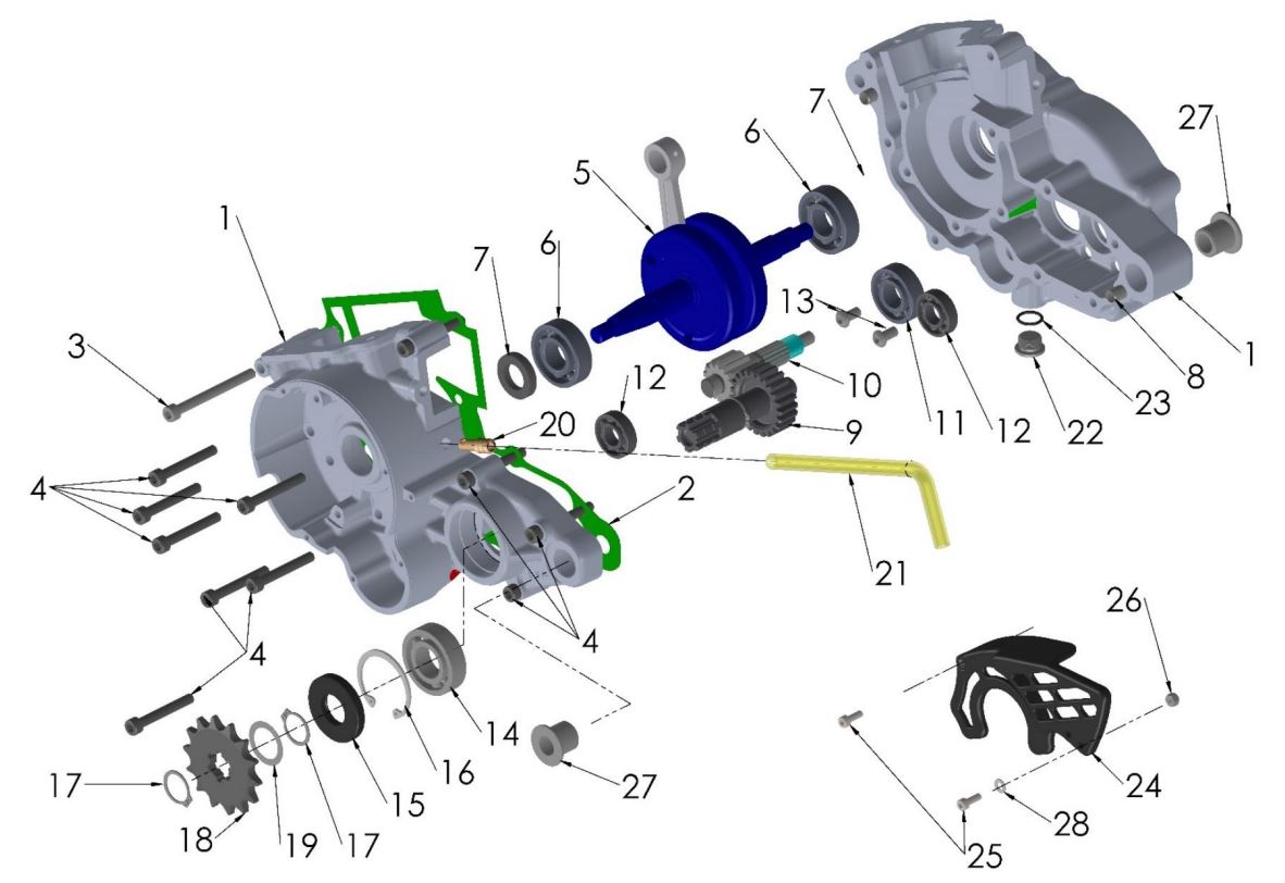 ENGINE BOTTOM END & TRANSMISSION