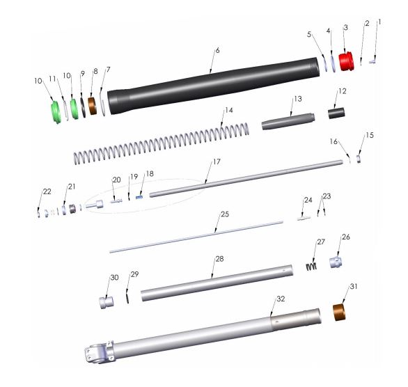 FORKS LEG ASSEMBLY NON-BRAKE SIDE