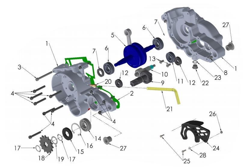 ENGINE BOTTOM END & TRANSMISSION