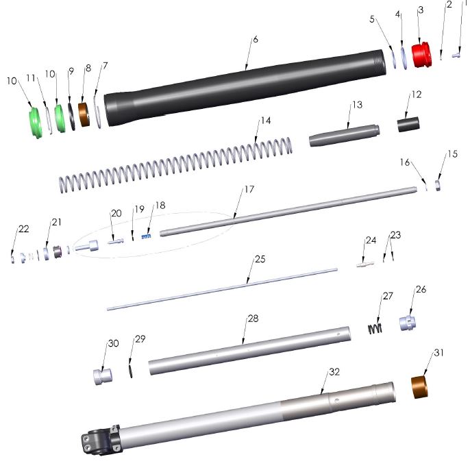 FORK INTERNAL NON-BRAKE SIDE