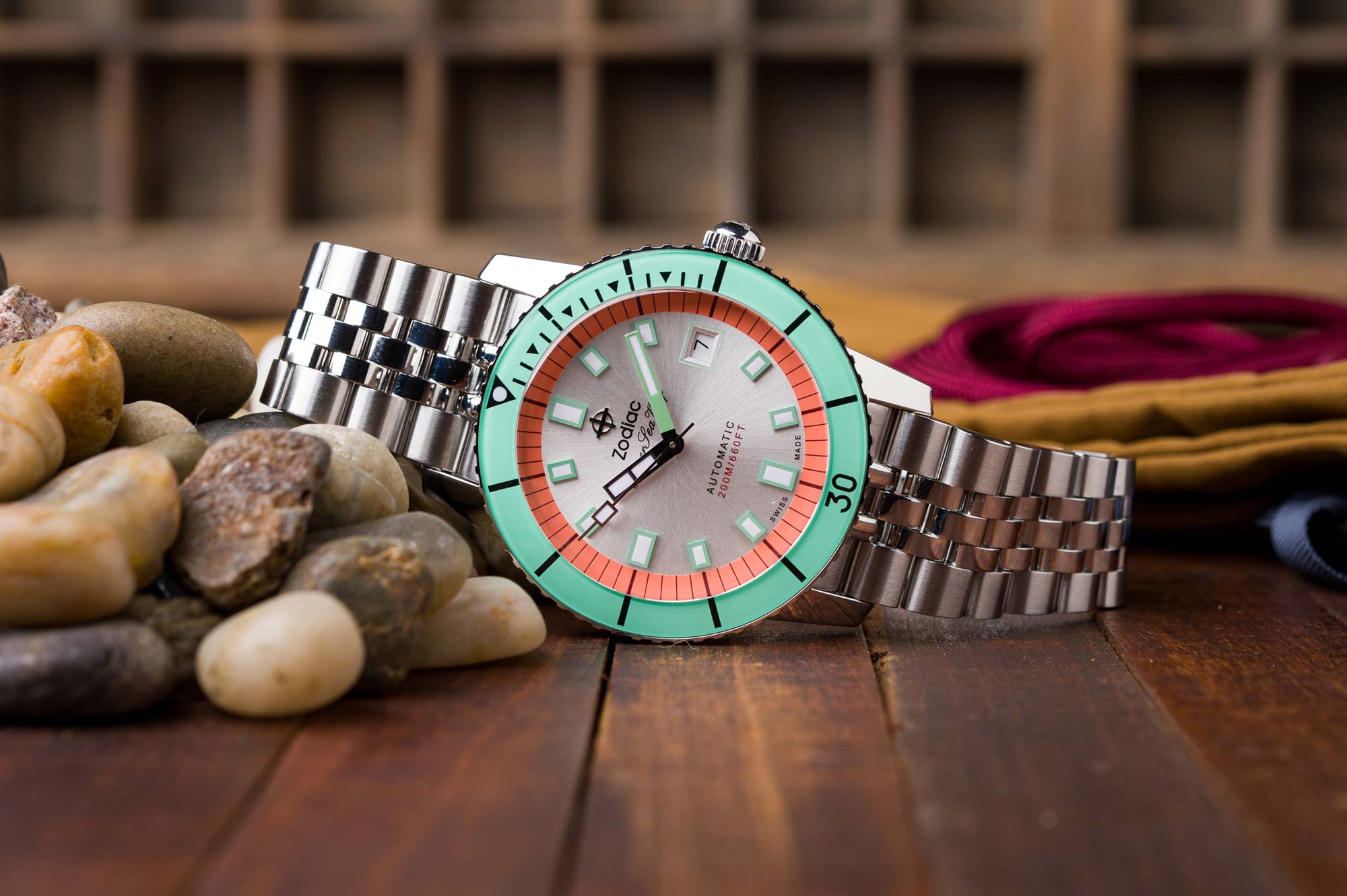 Zodiac Super Sea Wolf Compression - Watermelon Watch – Windup