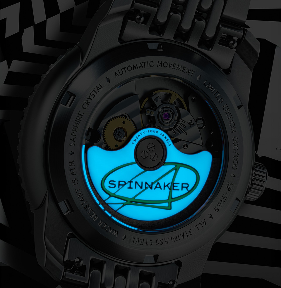Spinnaker Fleuss 40 Automatic Razzle Dazzle Limited Edition Watch Miyota 9 Series Movement