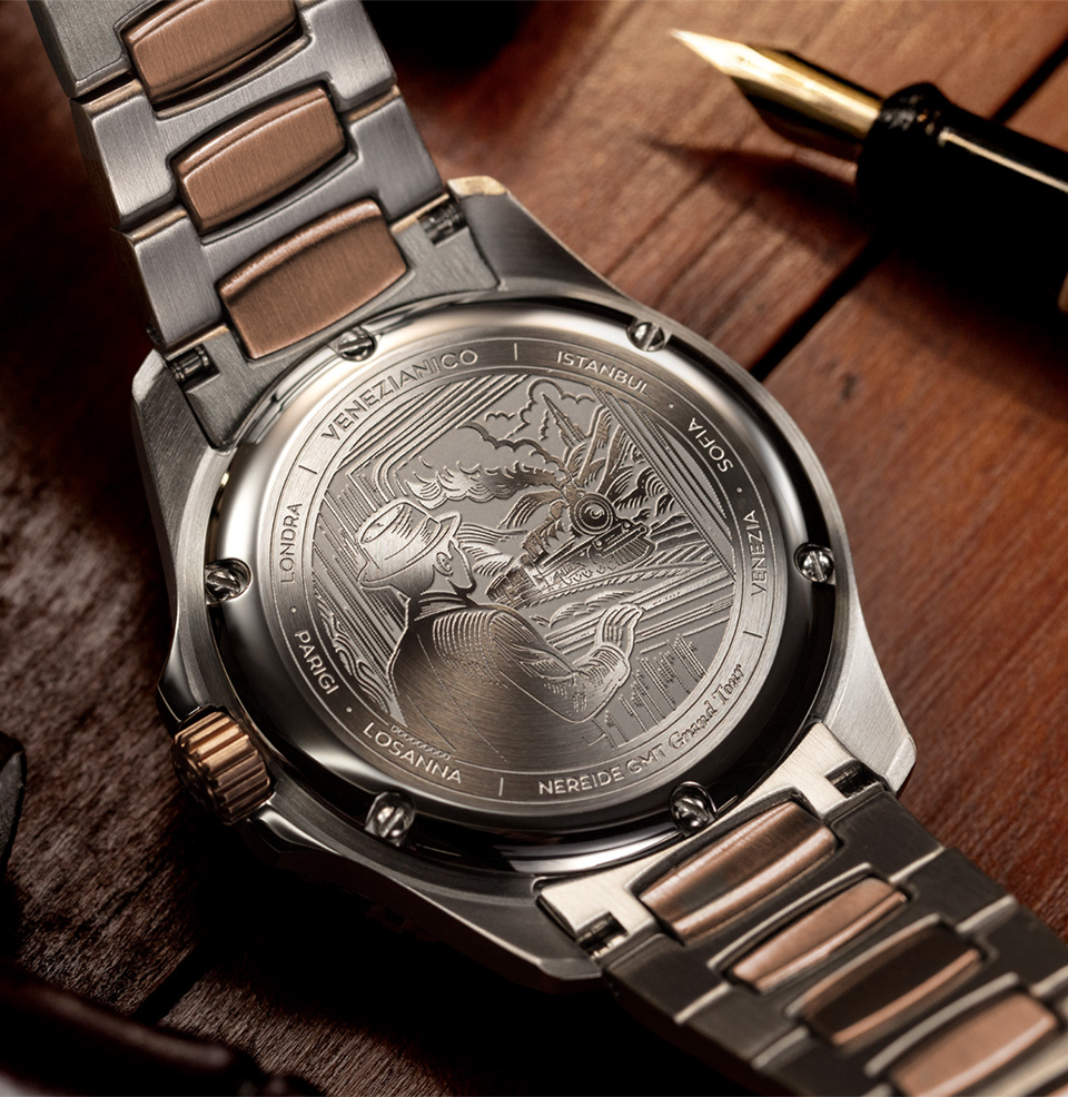 Venezianico Nereide GMT Grand Tour Watch Grand Tour Commemorative Case Back
