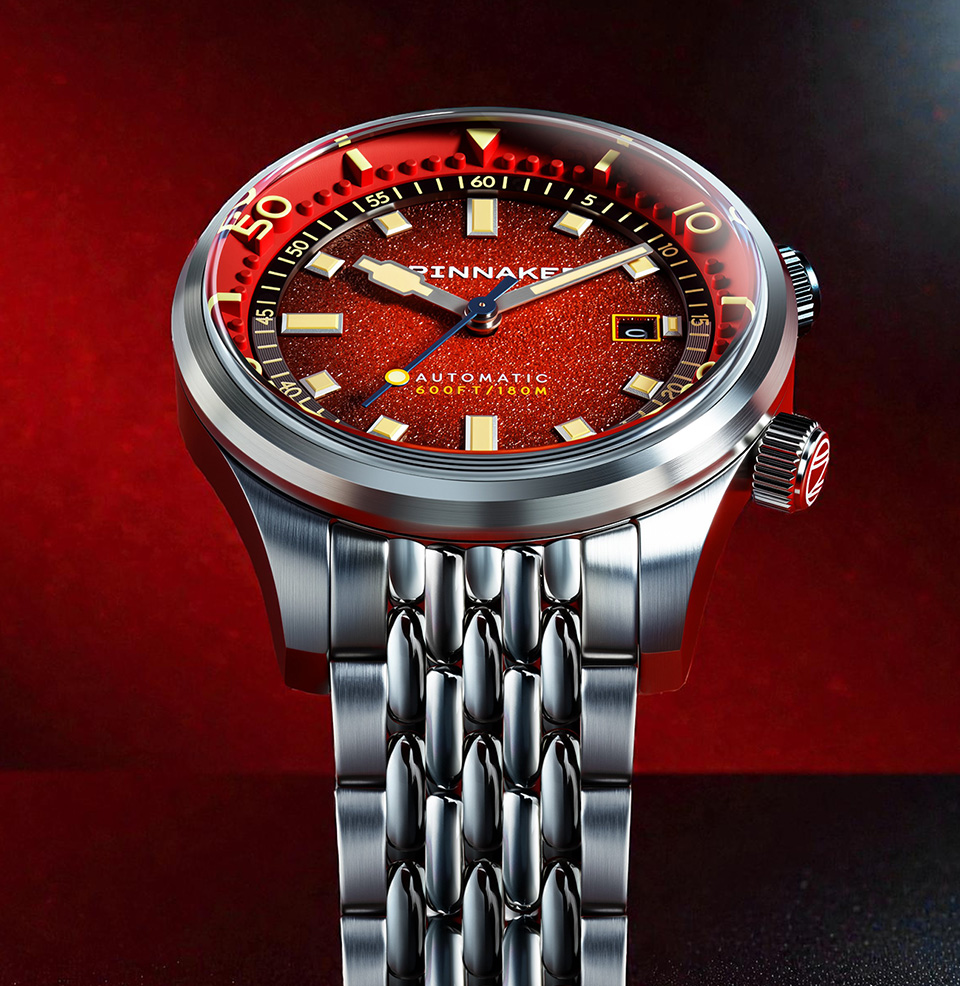 Spinnaker Bradner Automatic Red Reef Watch Capable Diver