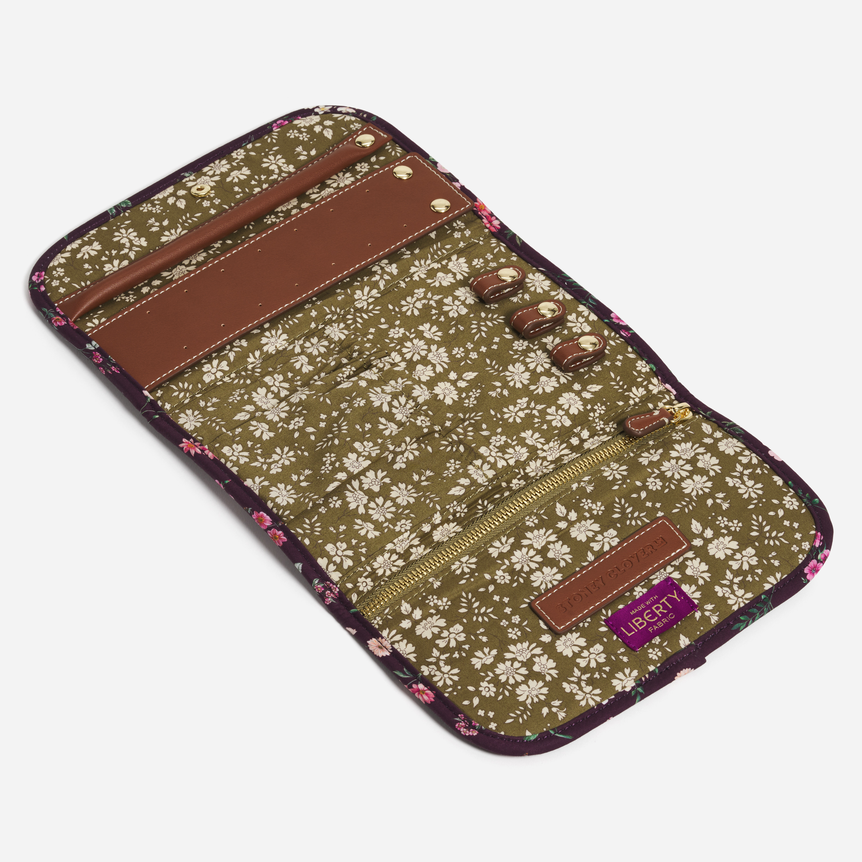 Jewelry Roll Made with Liberty Fabric