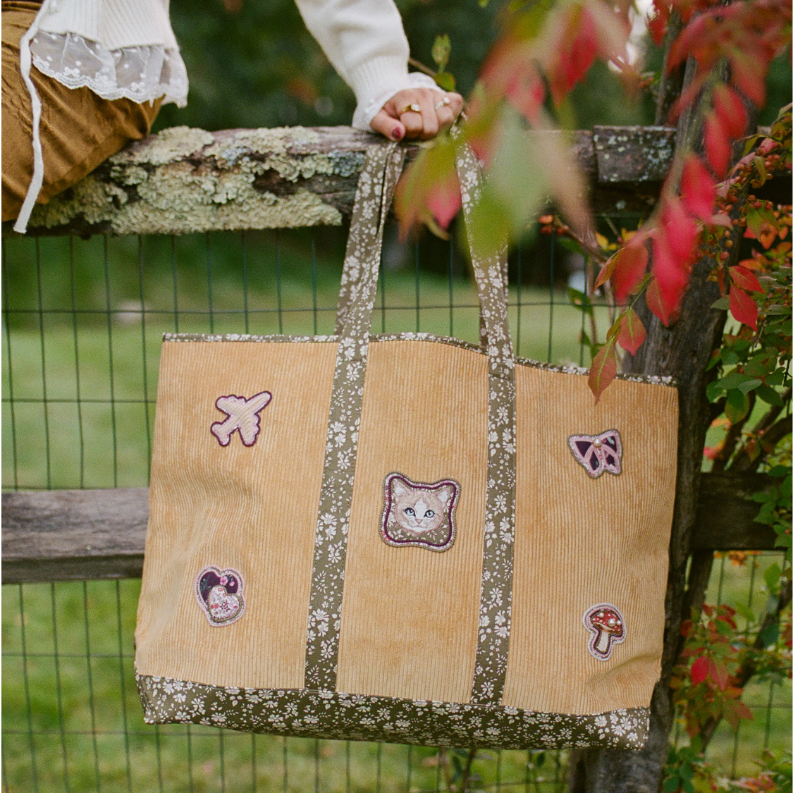 Large Tote Made with Liberty Fabric