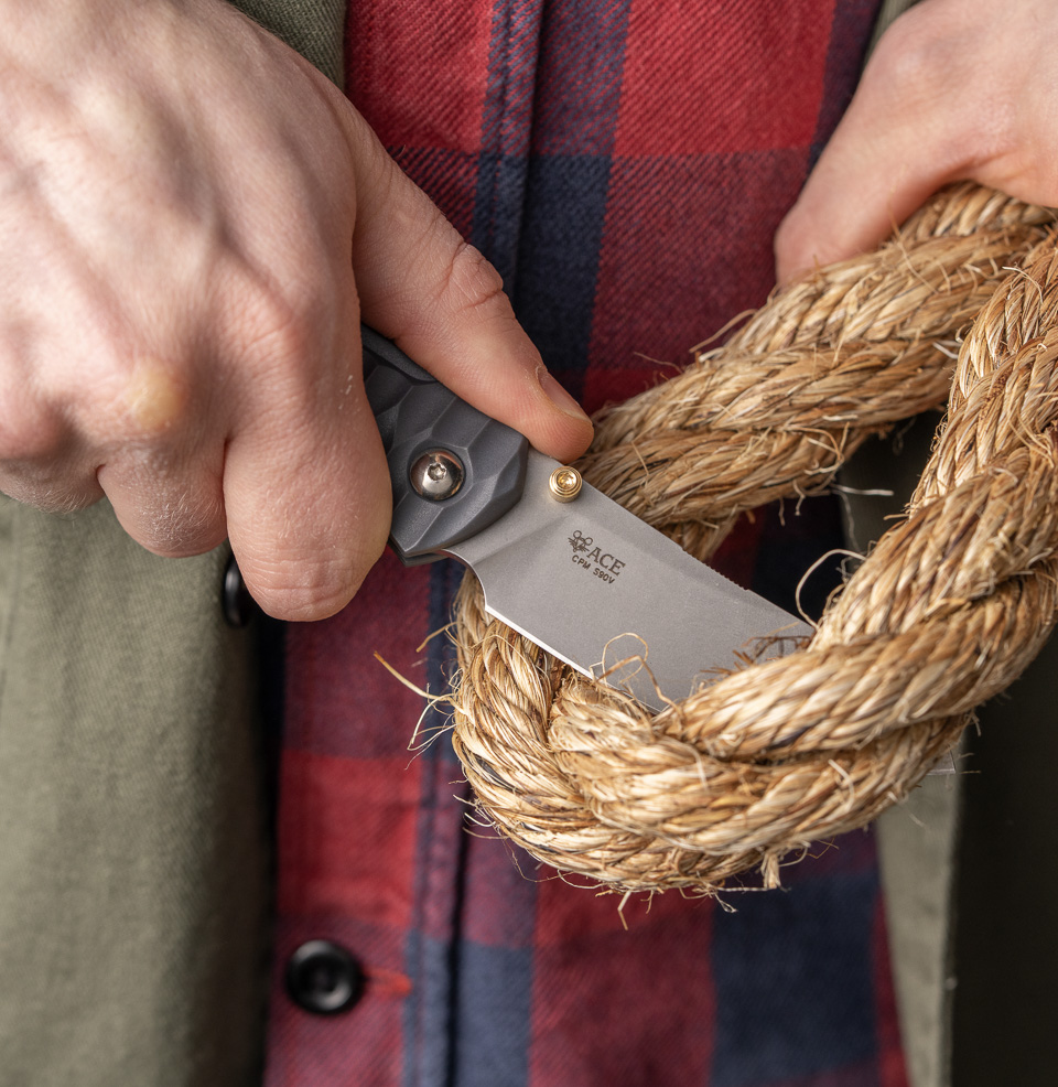 GiantMouse ACE Iona Sailor Utility Knife Stonewash finished S90V