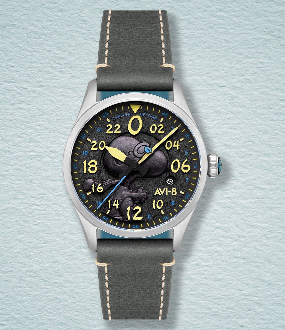 AVI-8 Spitfire Peanuts Snoopy Flying Ace 24-Hour Limited Edition Watch