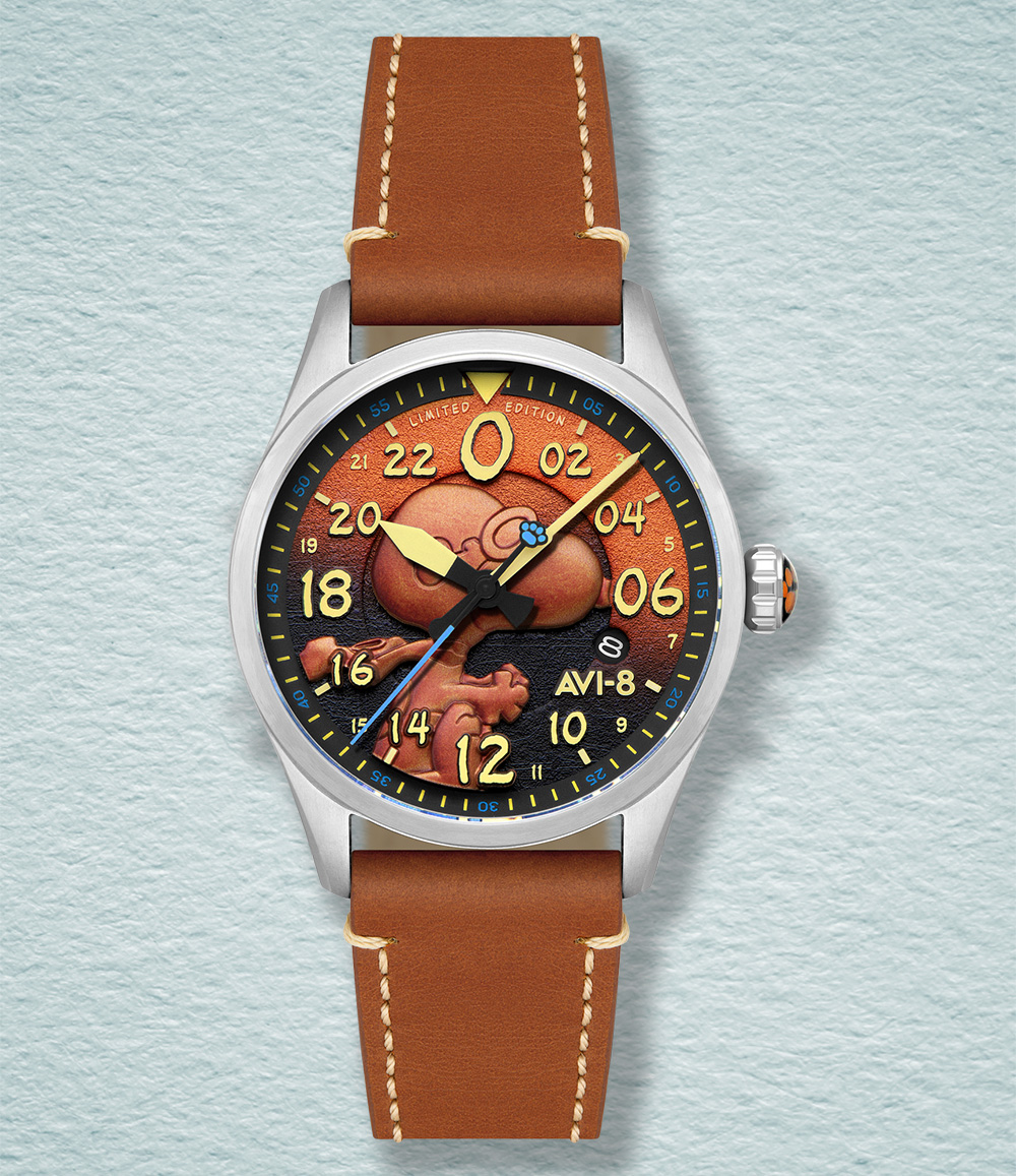 AVI-8 Spitfire Peanuts Snoopy Flying Ace 24-Hour Limited Edition Watch