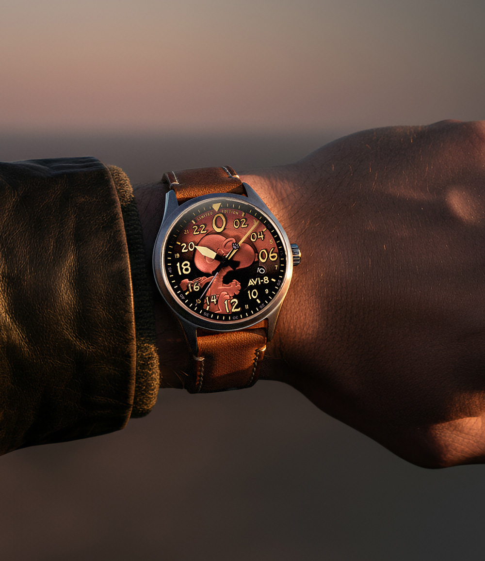 AVI-8 Spitfire Peanuts Snoopy Flying Ace 24-Hour Limited Edition Watch