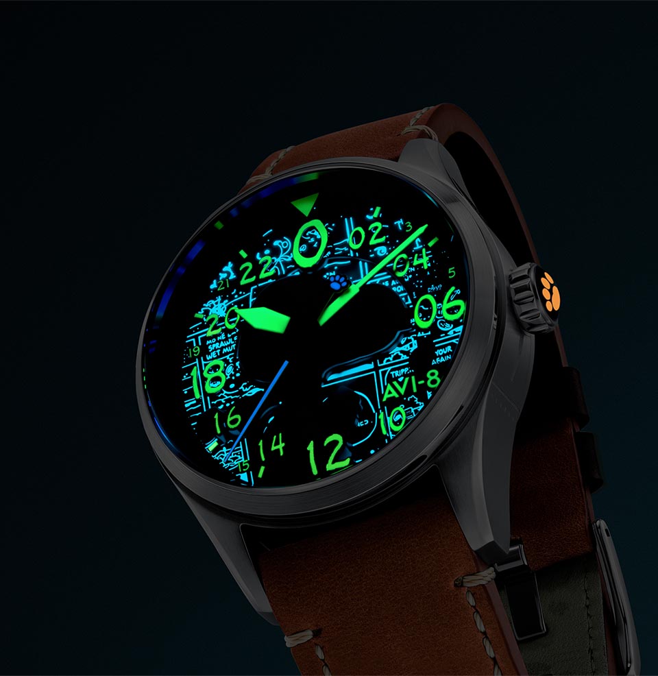 AVI-8 Spitfire Peanuts Snoopy Flying Ace 24-Hour Limited Edition Watch Swiss Lume