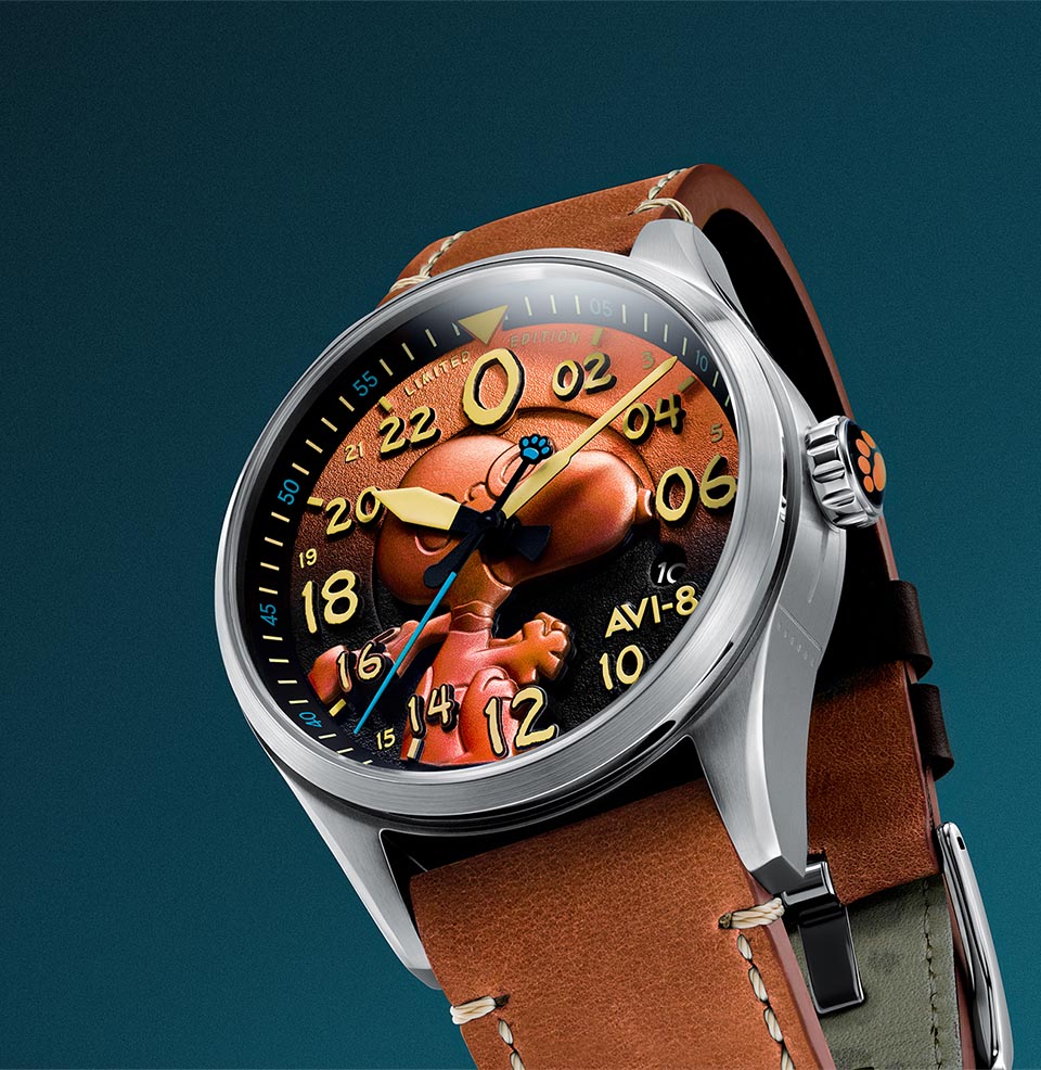 AVI-8 Spitfire Peanuts Snoopy Flying Ace 24-Hour Limited Edition Watch Peanuts Snoopy Flying Ace