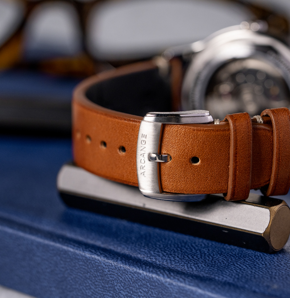 Arcange Automatic Sector Watch Collection Leather Strap