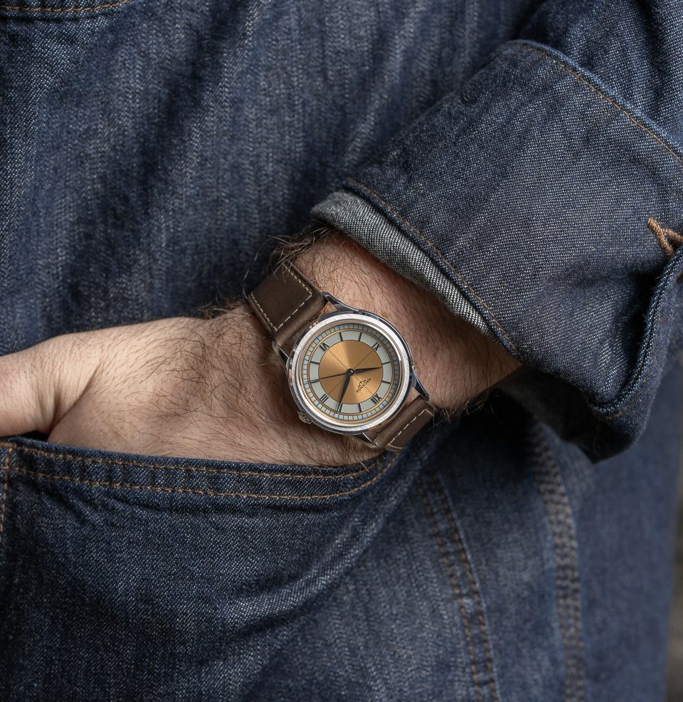 Arcange Automatic Sector Watch Collection 37.2mm Stainless Steel Case