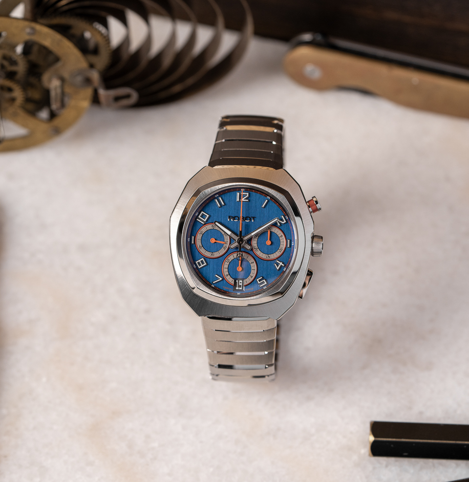 ROBOT Robotic One Chronograph Watches Signature Asymmetrical Case