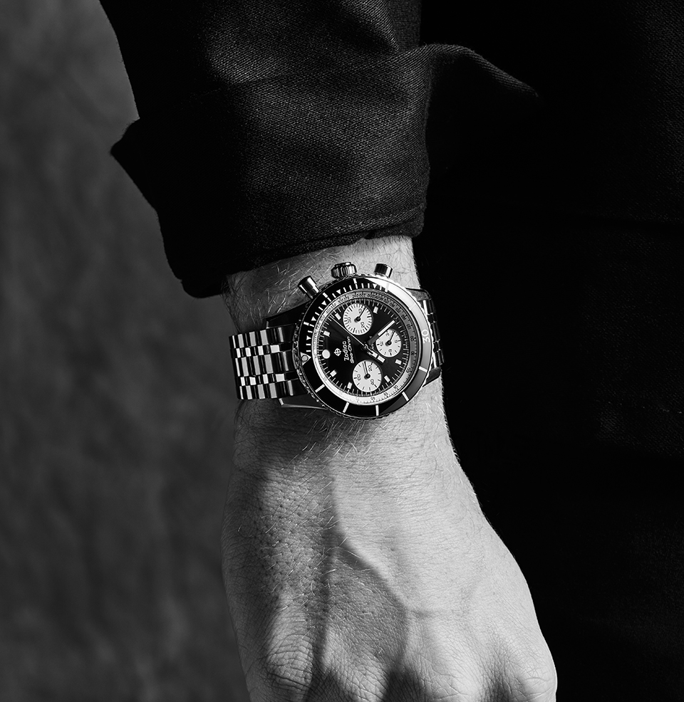 Sea-Chron Automatic | Black Dial 5 Link Bracelet