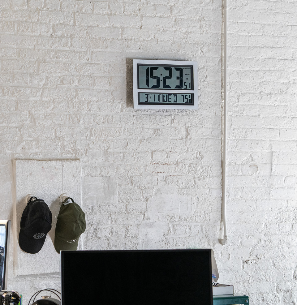 Marathon Jumbo Self-Setting Wall Clock Optional Kickstand