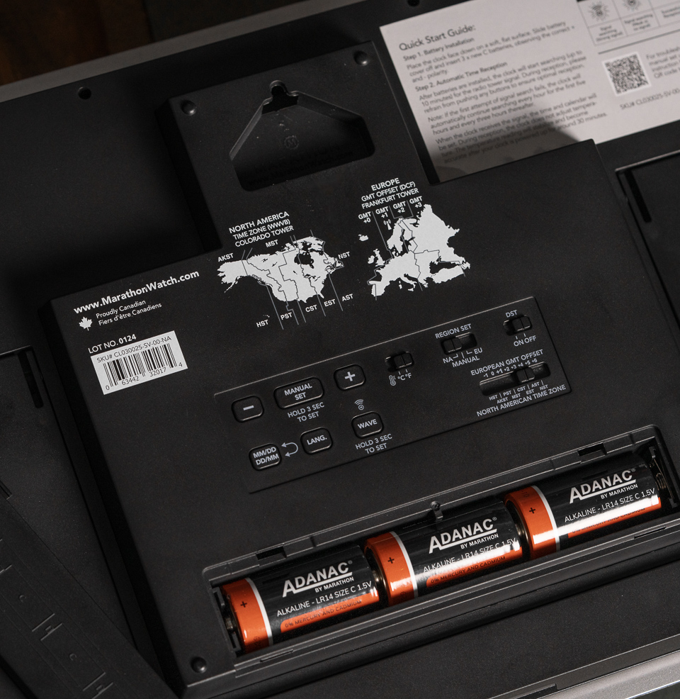 Marathon Jumbo Self-Setting Wall Clock C Batteries