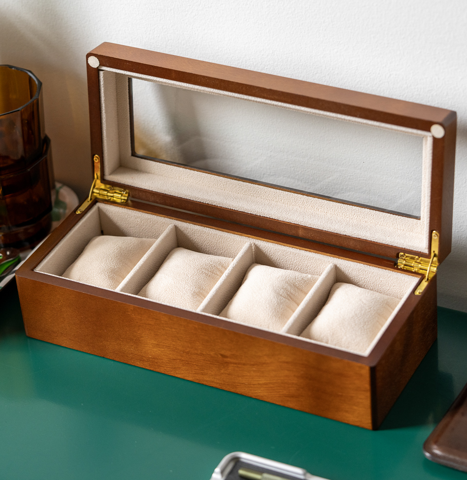 Bey-Berk International 4-Slot Watch Box 4 Total Slots