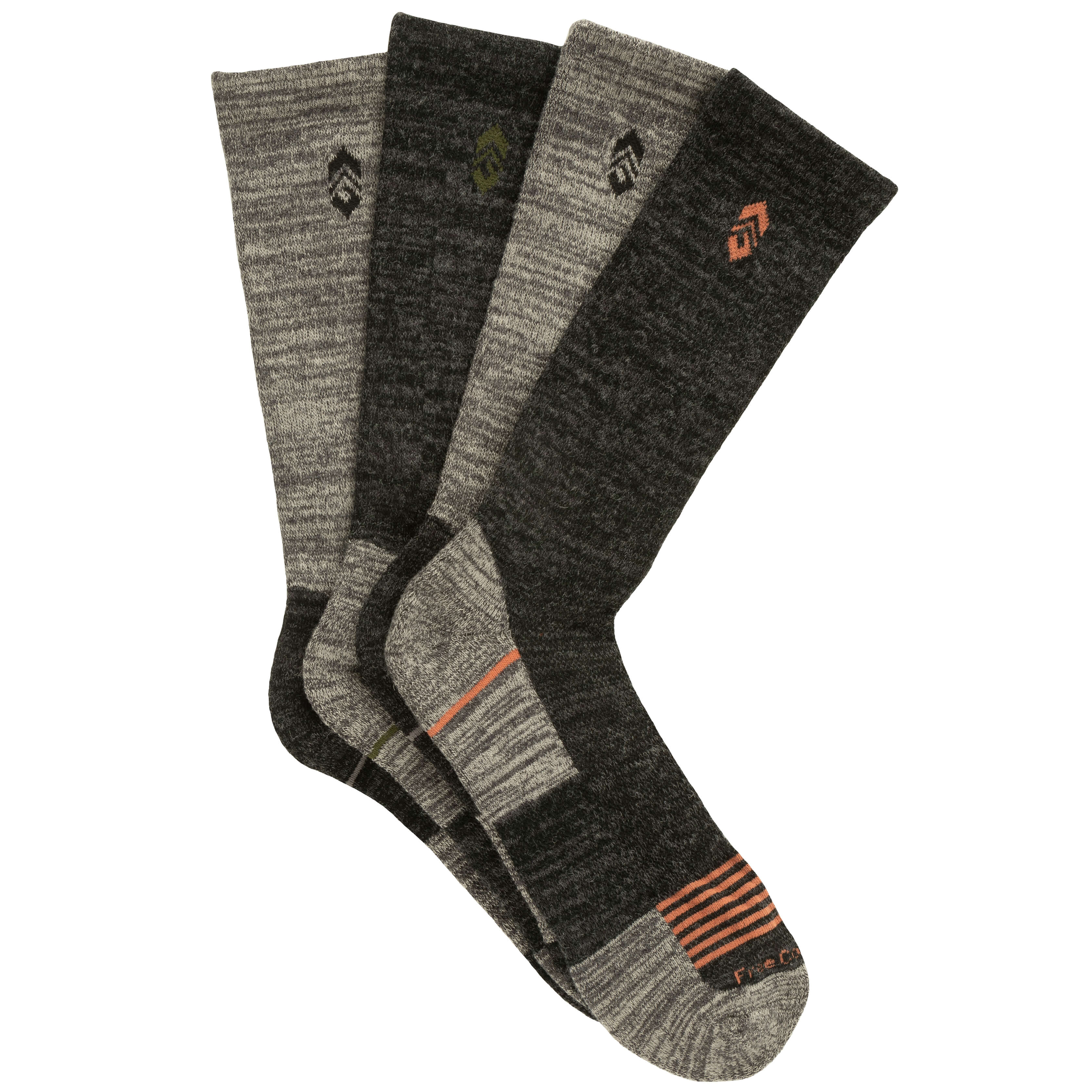 Men's Wool-Blend Charcoal Basic Crew Socks