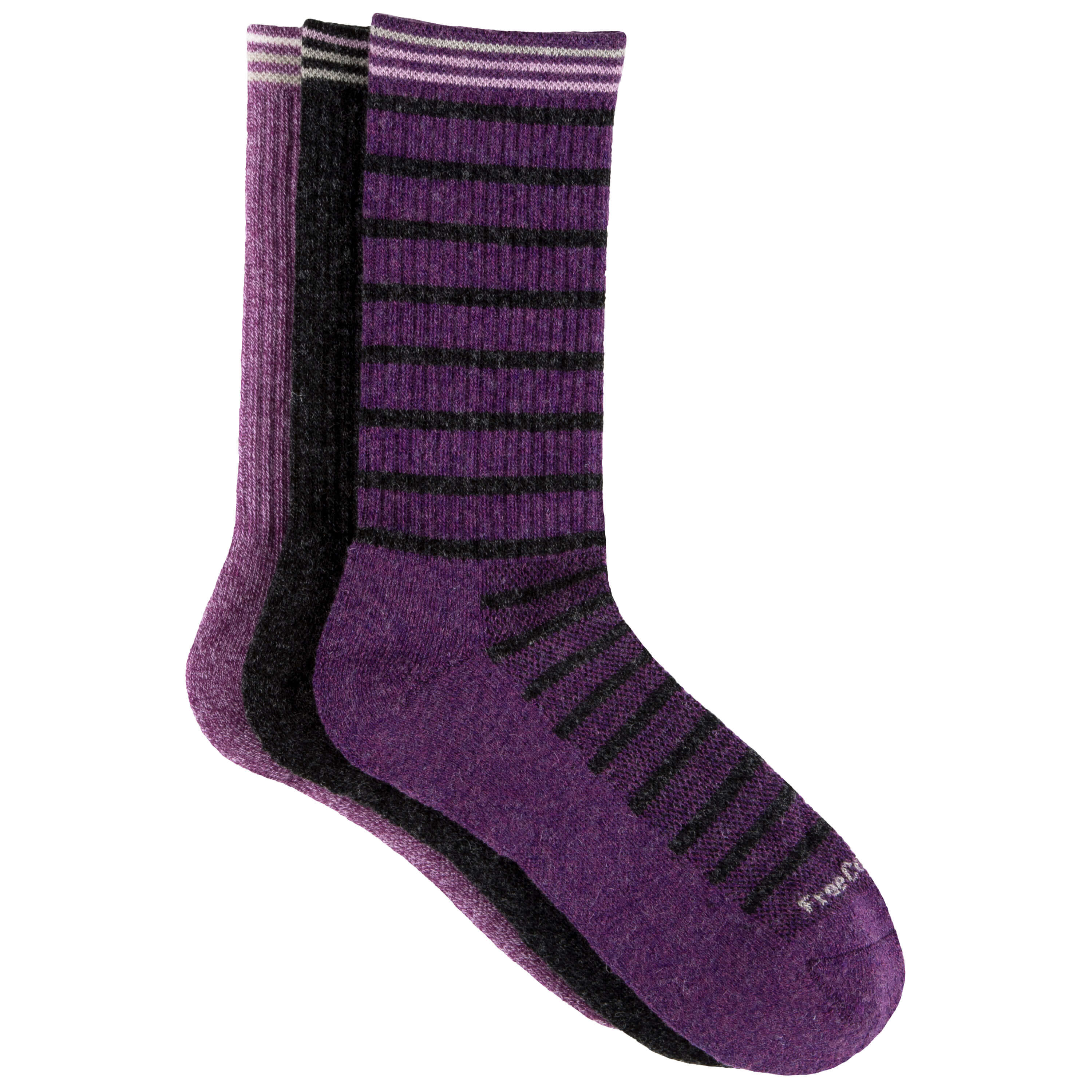 Women's Wool-Blend Stripe Basic Crew Socks