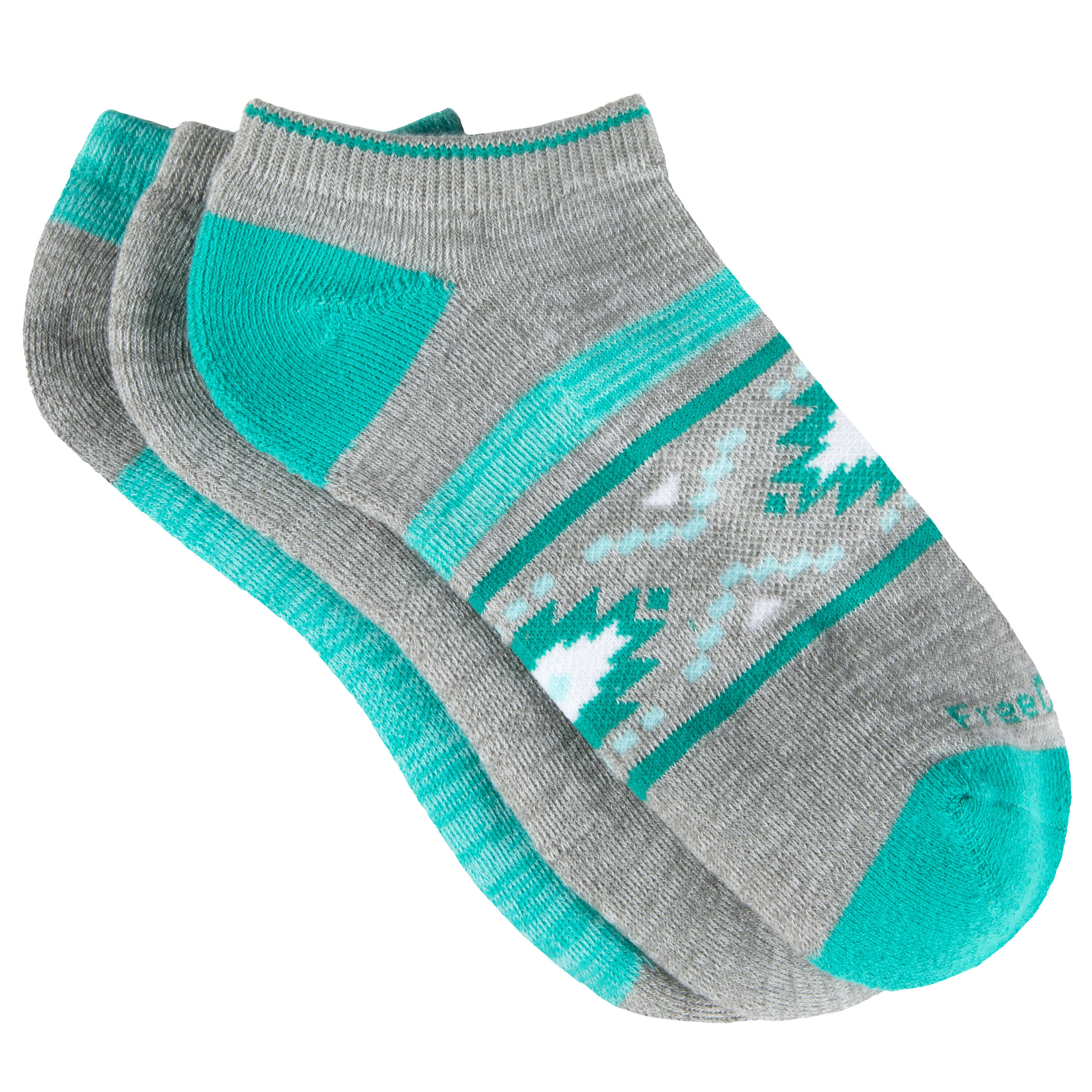 Women's Poly-Blend Aztec Marl No-Show Socks