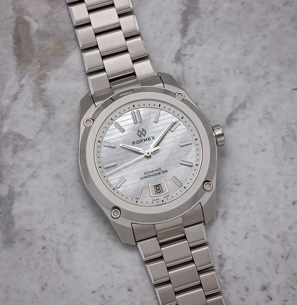 Formex Essence 39 Automatic Chronometer Stone Dial Watch Series Horizontal lines on the dial