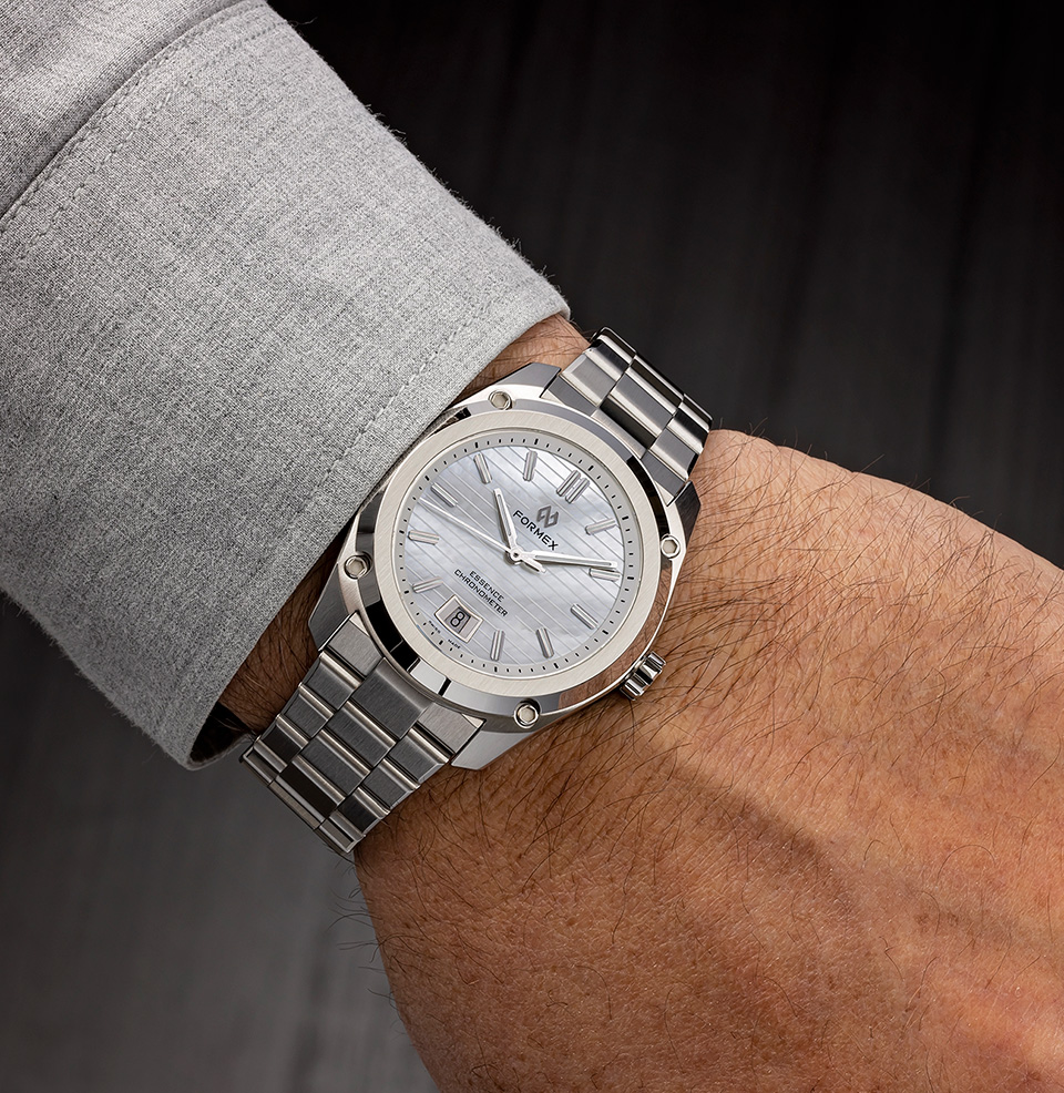 Formex Essence 39 Automatic Chronometer Stone Dial Watch Series Compact Stainless Steel Case