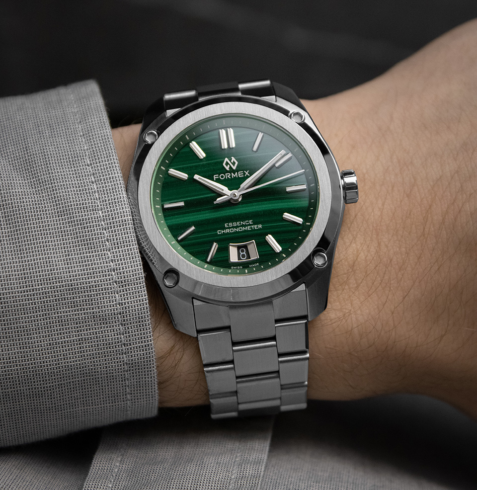 Formex Essence 39 Automatic Chronometer Stone Dial Watch Series Compact Stainless Steel Case