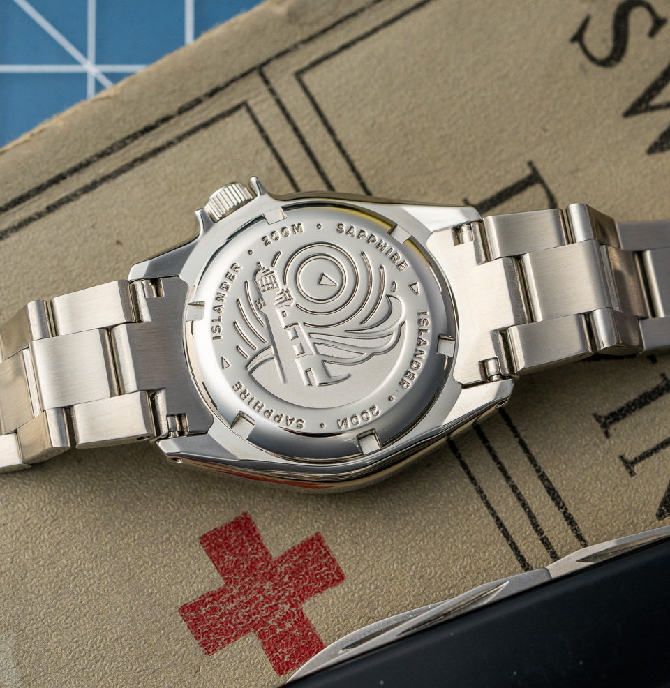 Islander 38mm Automatic Dive Watch Engraved Caseback