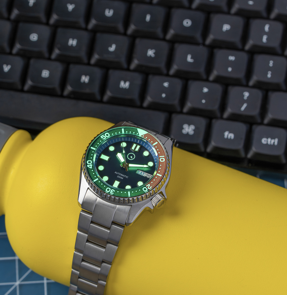 Islander 38mm Automatic Dive Watch Lume Throughout