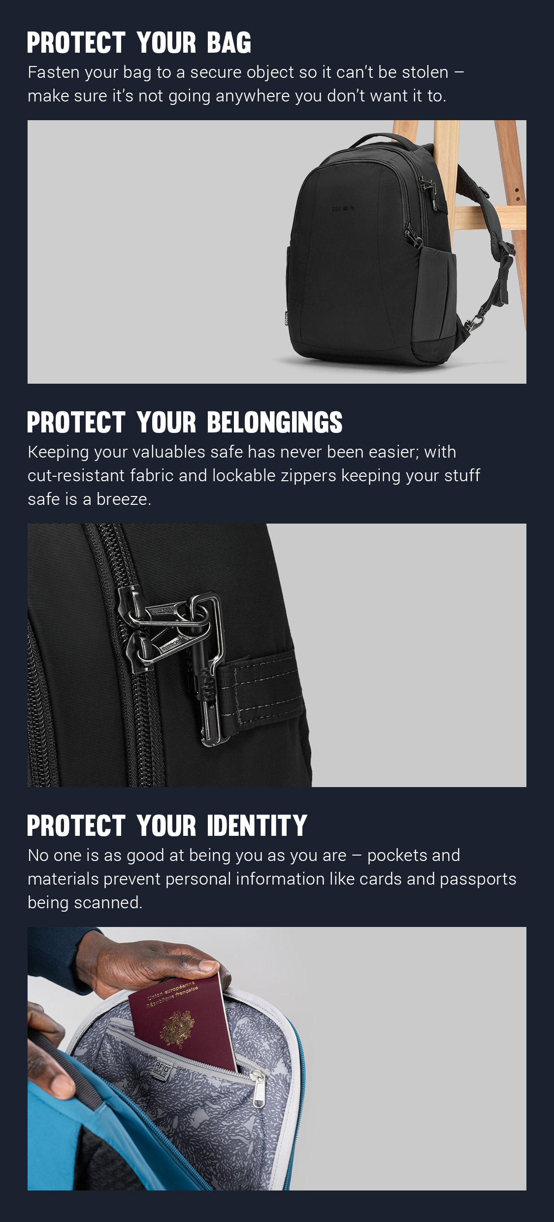 Pacsafe® LS350 anti-theft backpack