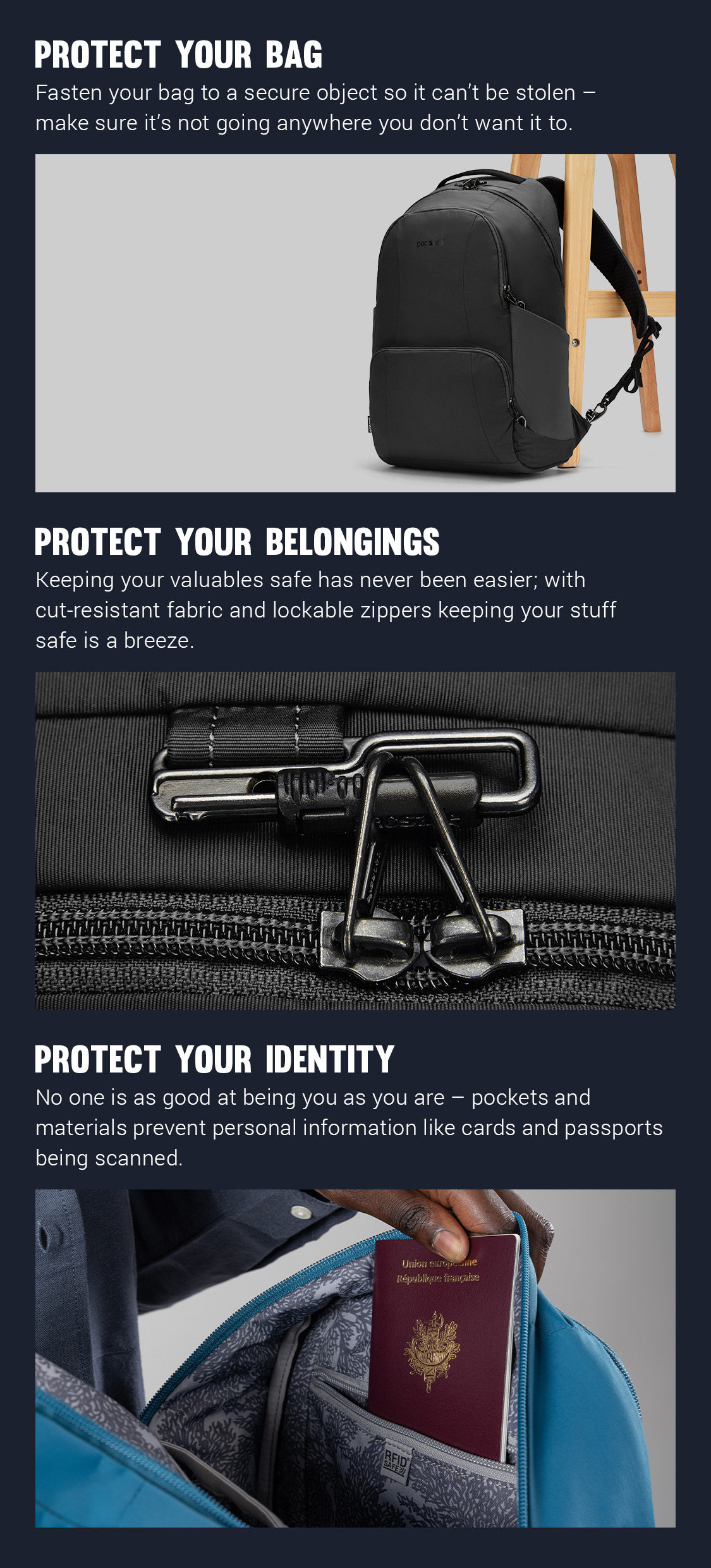 Pacsafe® LS450 anti-theft 25L backpack