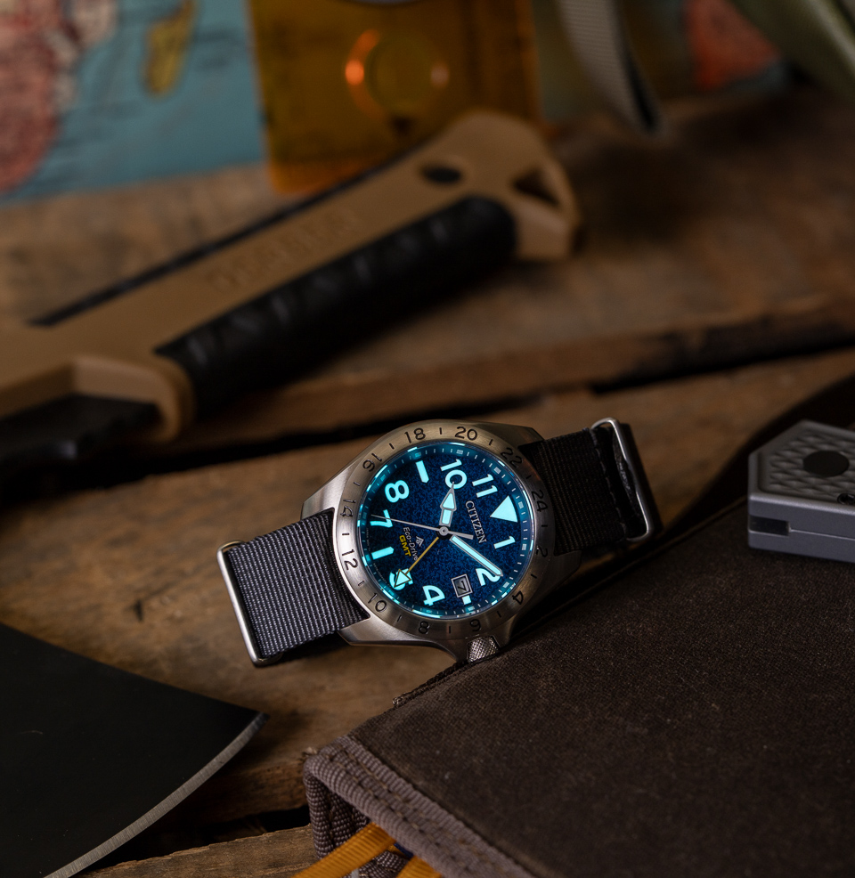 Citizen Promaster Land GMT 39mm Watch Collection High-Contrast Legibility