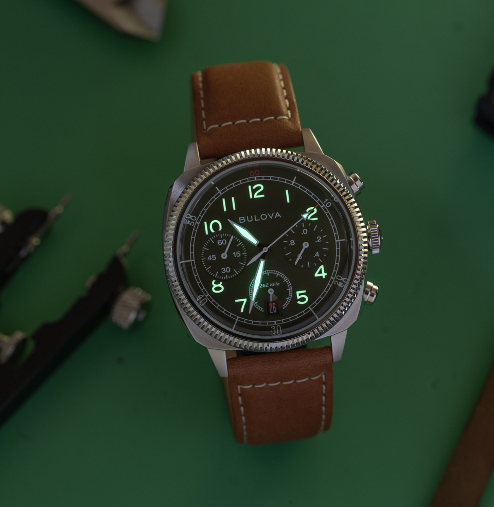 Bulova Military VWI Special Edition Chronograph Watch Luminous Functionality