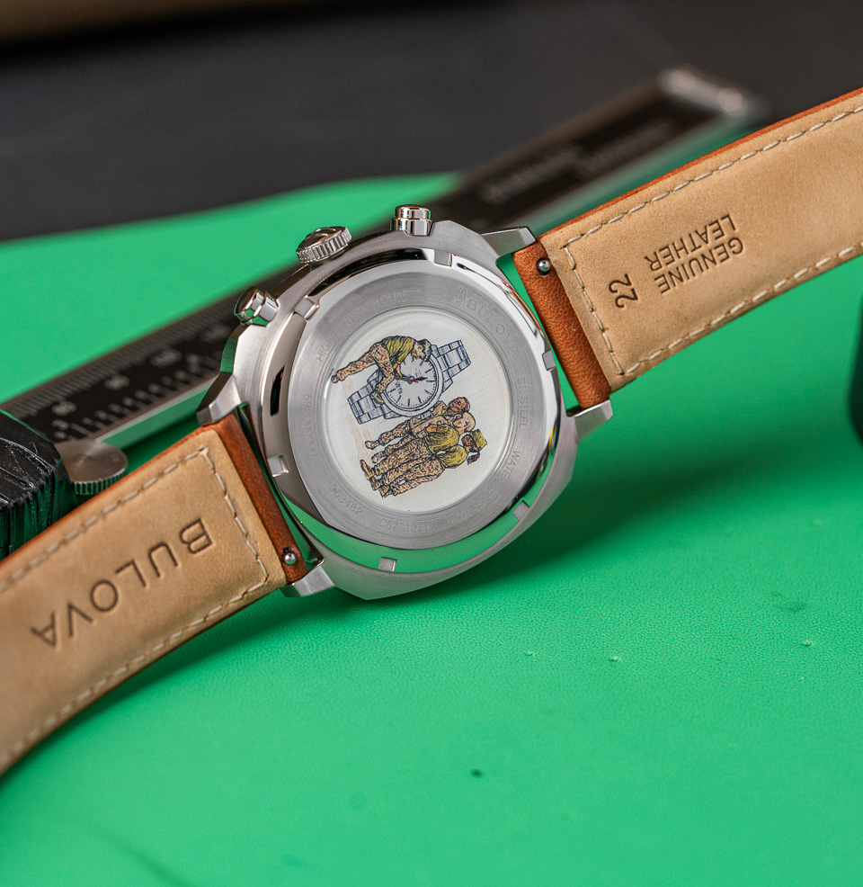 Bulova Military VWI Special Edition Chronograph Watch Commemorative Case Back