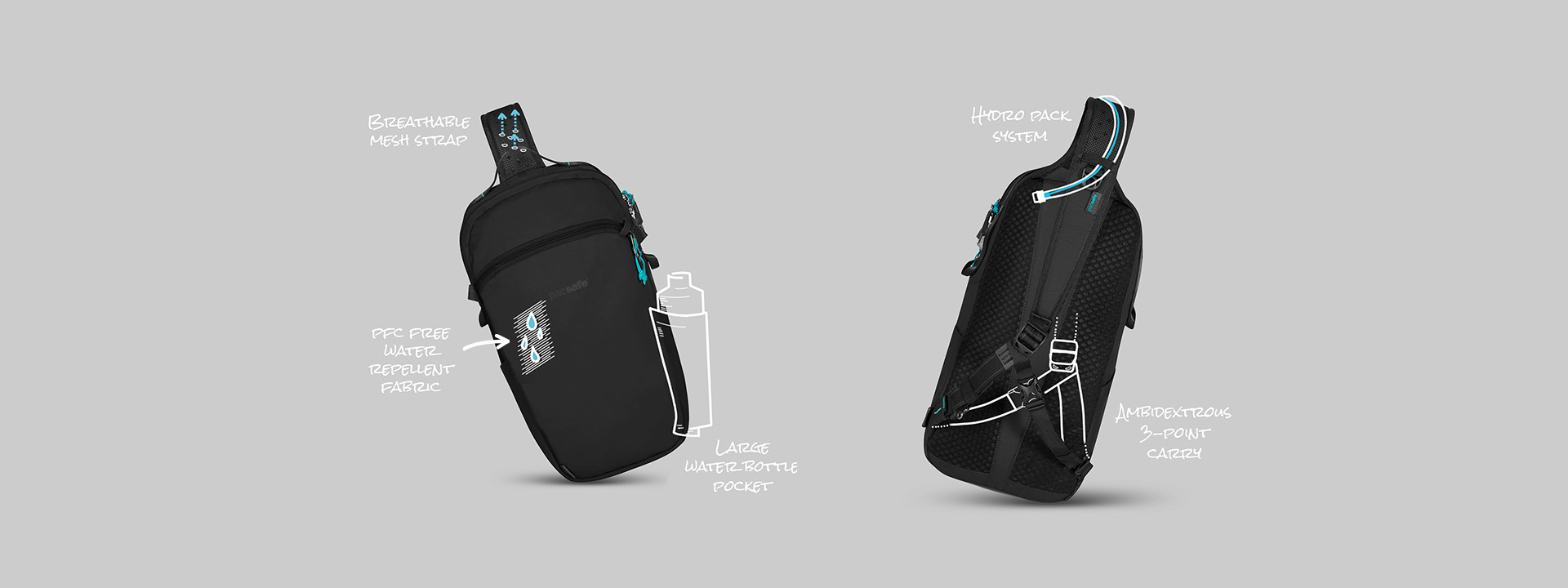 Pacsafe® ECO 12L anti-theft sling backpack