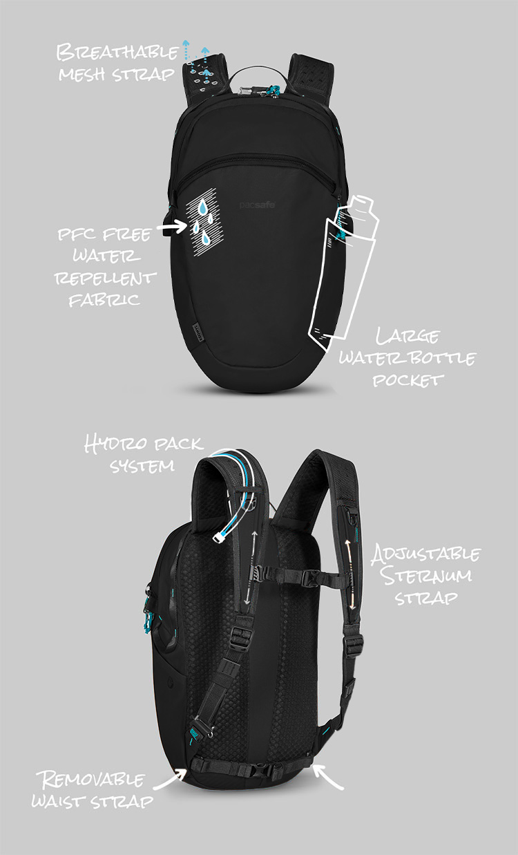 Pacsafe® ECO 18L anti-theft backpack