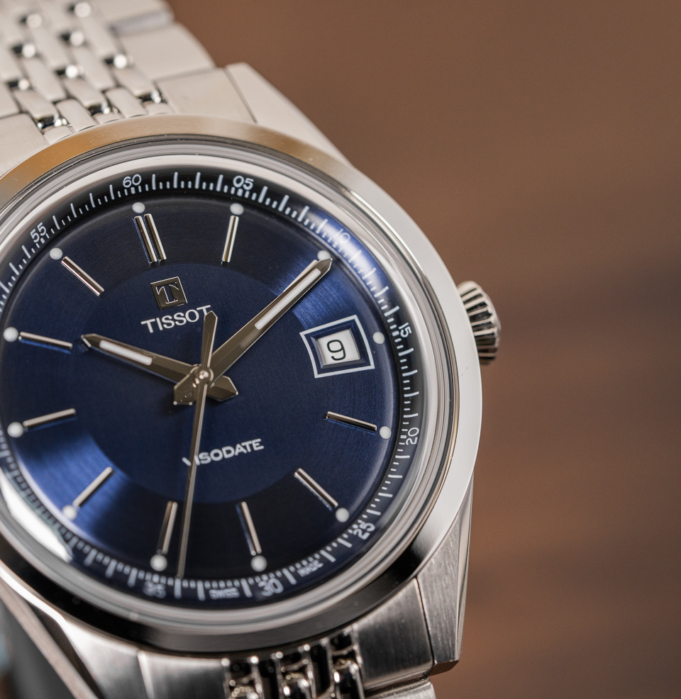 Tissot Heritage Visodate Powermatic 80 Watch Collection Textured Bi-Finish Dial