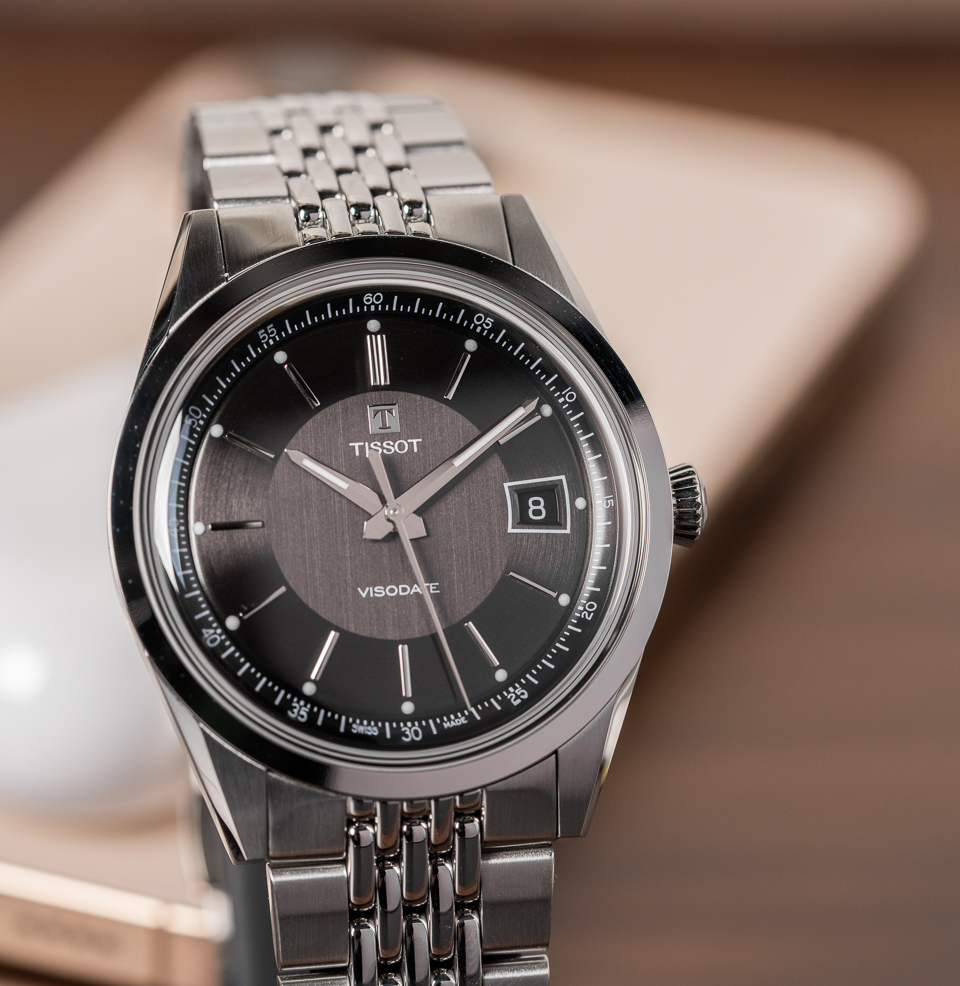 Tissot Heritage Visodate Powermatic 80 Watch Collection Textured Bi-Finish Dial