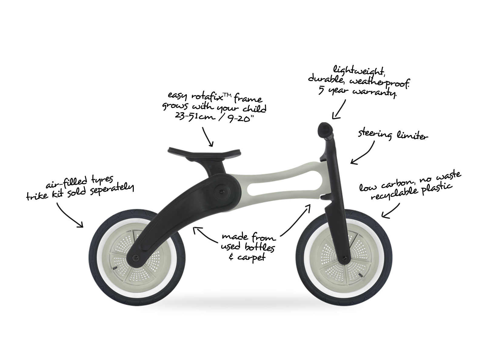 Wishbone Bike Original - Draisienne Evolutive 3 en 1