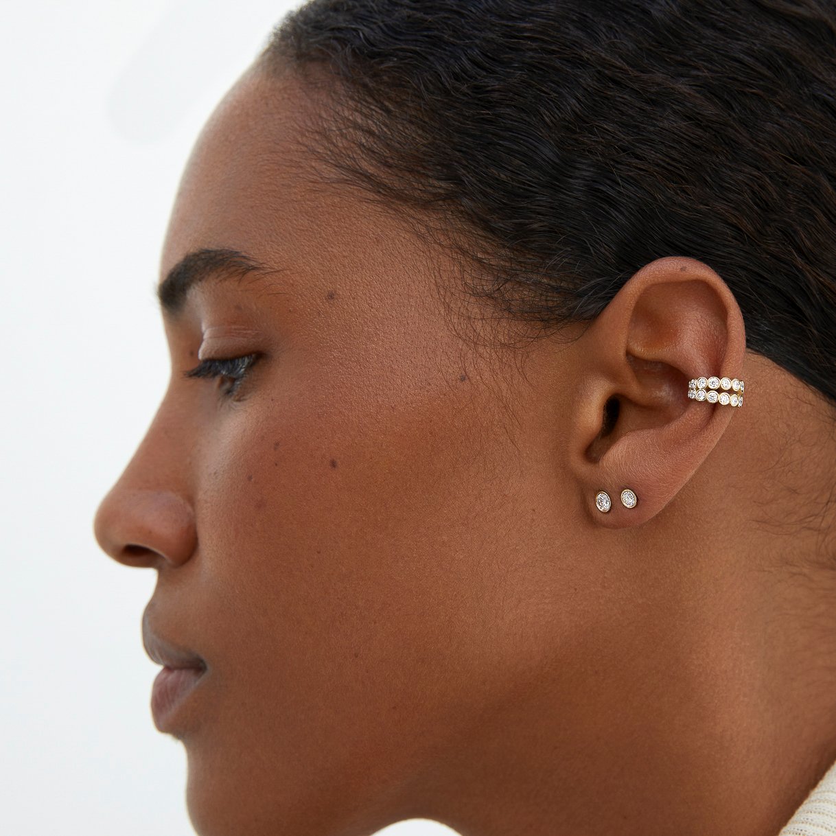 ピアス LESS IS MORE Silver Dobell ear cuff Ear Cuff,silver Ear Cuff,bar Ear Cuff,sterling Silver Ear