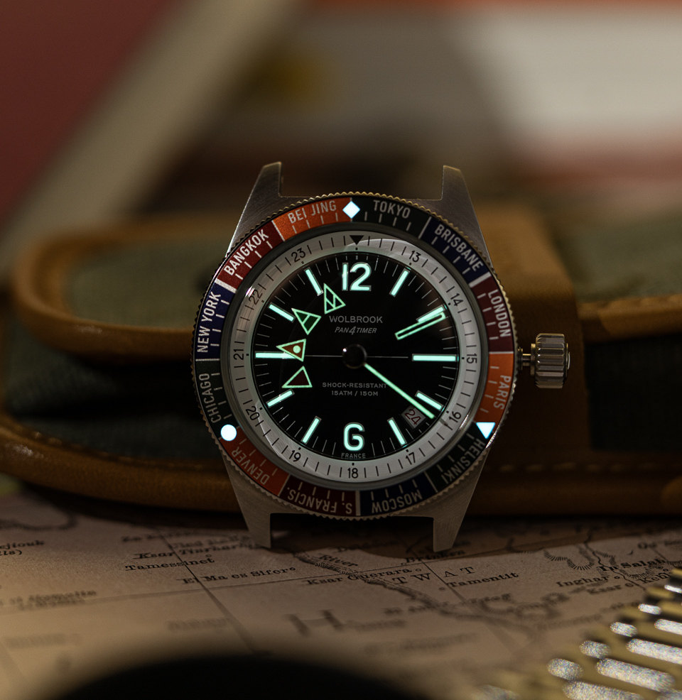 Wolbrook Pan4Timer Automatic Watch Superior Low-Light Visibility