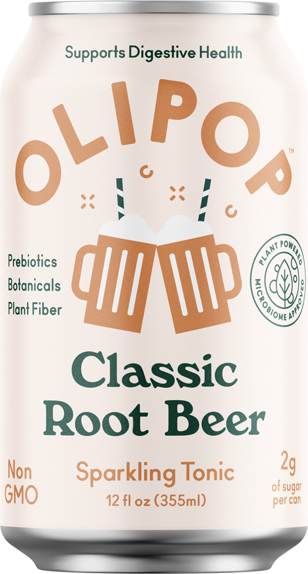 Olipop Soda Rootbeer can