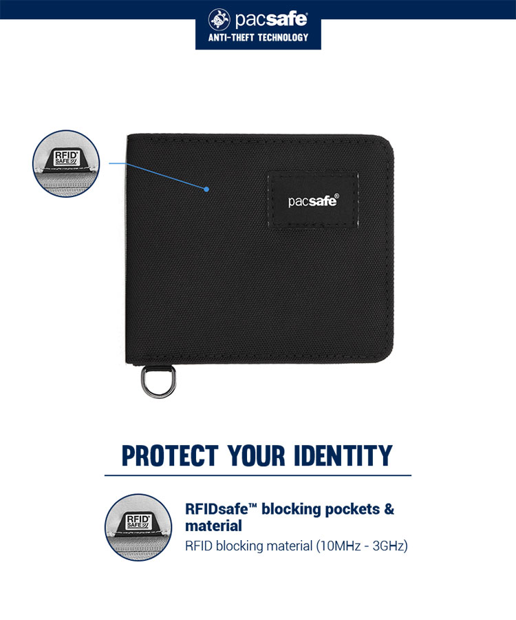 RFIDsafe RFID blocking bifold wallet