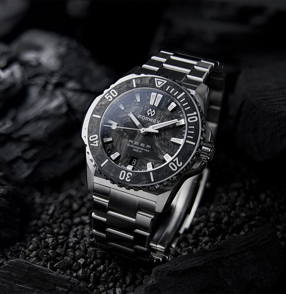 Formex Reef 39.5mm Forged Carbon Chronometer Watch - Preorder The Reef 39.5 Diver