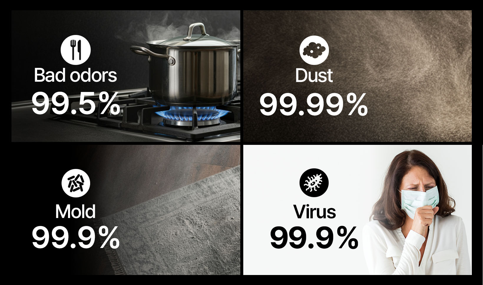 The Fresh Starter+ Filter defends against headache and respiration health issues