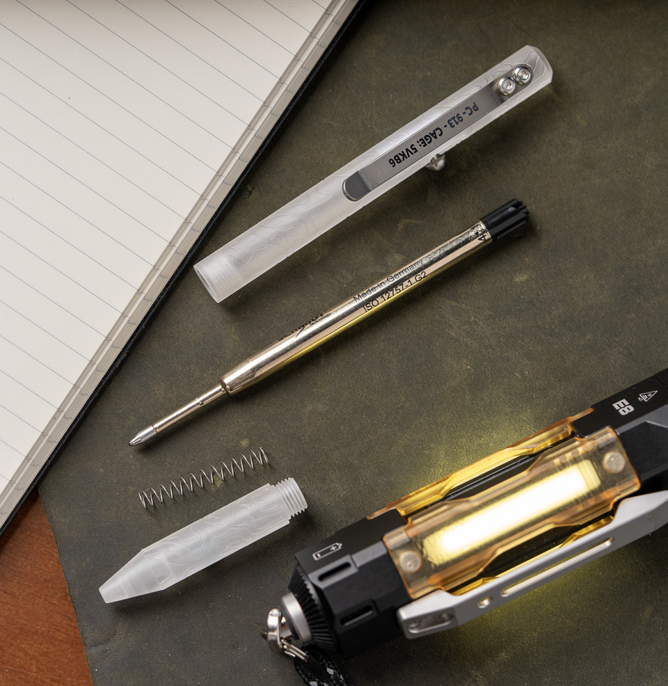 Polycarbonate MaxMadCo Bolt Action Pen - GEN 2 German-made Schmidt 9000M refill