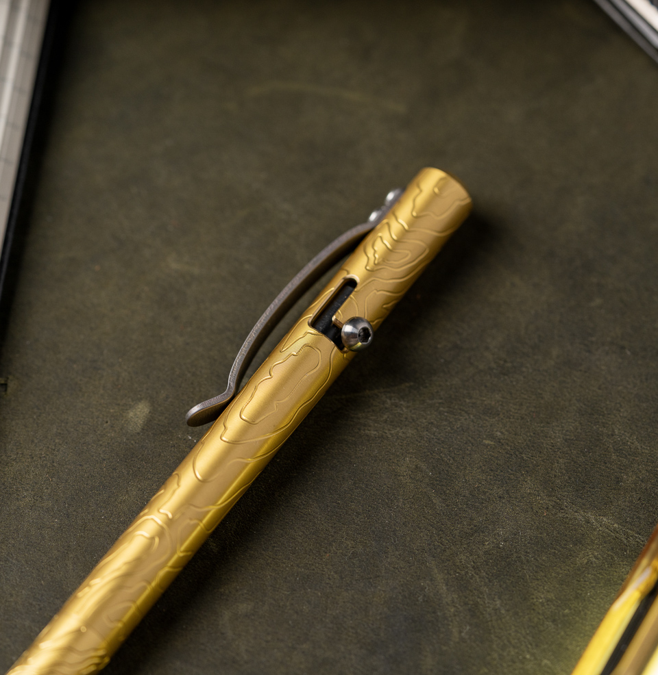 Brass MaxMadCo Bolt Action Pen - GEN 2 Bolt action mechanism
